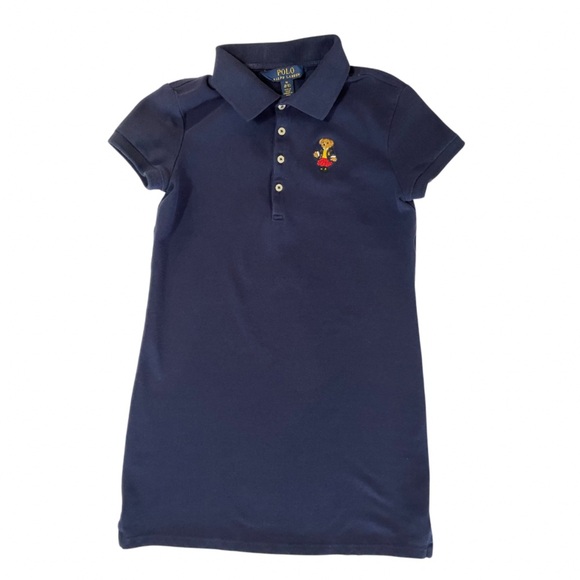 Polo Ralph Lauren Other - Polo Ralph Lauren bear embroidered dress girls M (8-10) navy